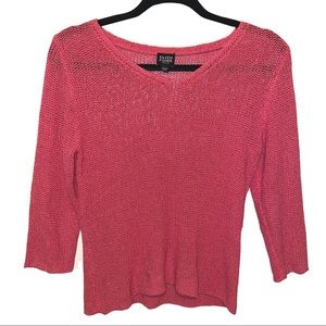 Eileen Fisher- Pink Knitted Silk Sweater